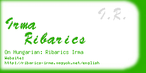 irma ribarics business card